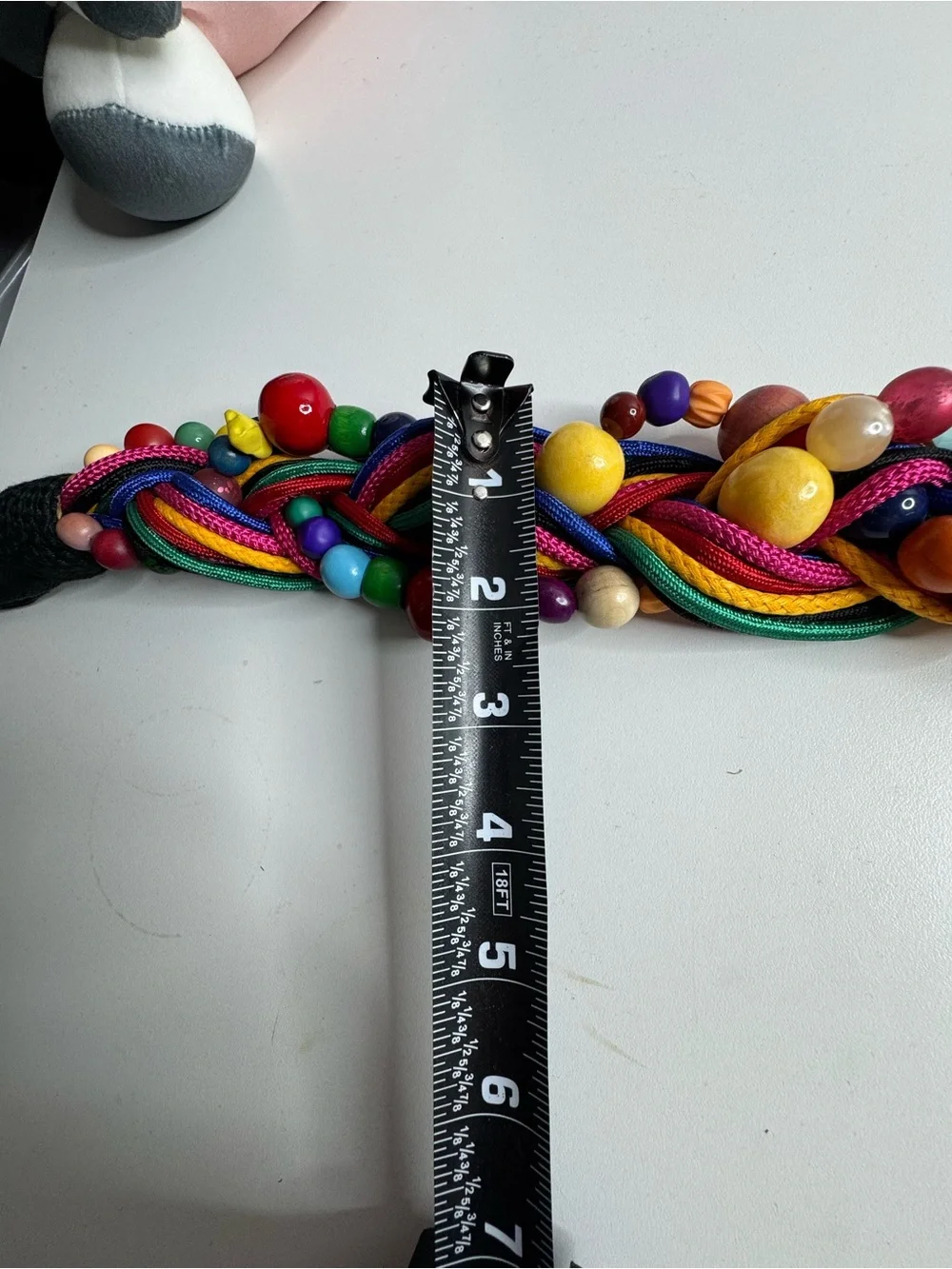 Carolyn Tanner Designs Inc. Colorful Beaded Braided Statement Belt – Vintage